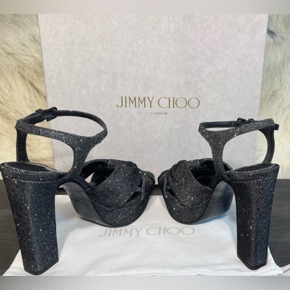 💰⬇️ JIMMY CHOO
Heloise Glitter Knot Platform heel
Women’s size EU 39 - Picture 5 of 14